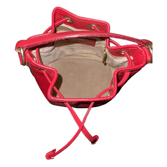 SOLD Etro Milano Mini Red Leather Bucket Drawstrings Crossbody Bag SKU:009 - Picture 13 of 16